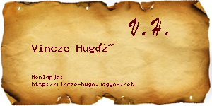 Vincze Hugó névjegykártya