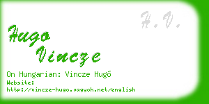 hugo vincze business card